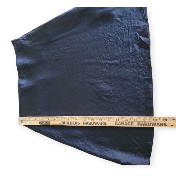 Aritzia Babaton Black Mini Slip Skirt Size 4 Satin Fabric - Picture 7 of 9